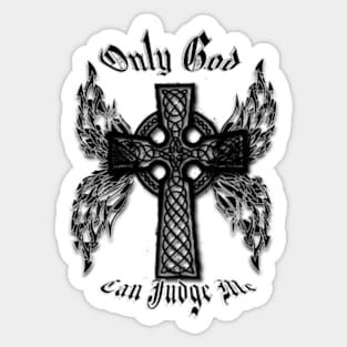 BlackWhite Cross Sticker